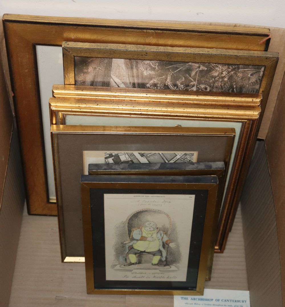 Seven assorted prints